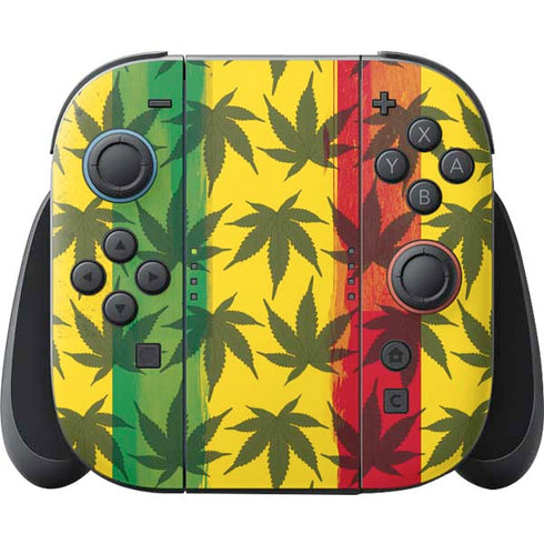 Marijuana Rasta Pattern Nintendo Skins